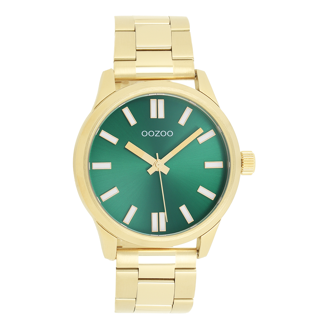 Gold coloured OOZOO watch with stainless steel bracelet - C11616